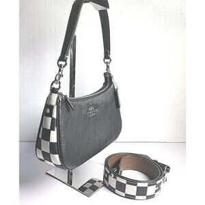 COACH Teri Crossbody Shoulder Bag Checkerboard Chalk/Black Coachtopia CR103